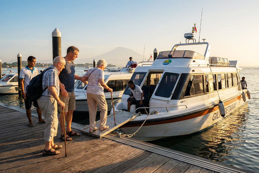Traveling to Gili with Seniors: Most Accessible Port & Boat Types